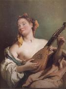 Giovanni Battista Tiepolo Mandolin played the young woman Germany oil painting artist